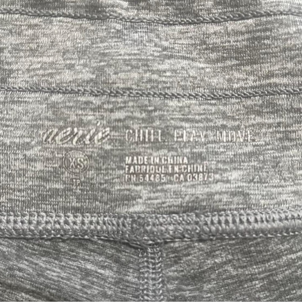 🎙️ Aerie CHILL PLAY MOVE Joggers~Woman’s XS~Light Heathered Gray~26” Inseam - Picture 4 of 6